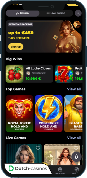 Vipzino Casino mobiele app