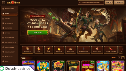Wild Robin Casino kort overzicht